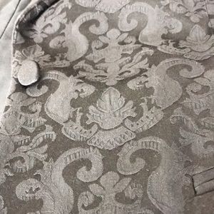 Covington Woman black floral jacquard blazer fully lined front pockets size 22W